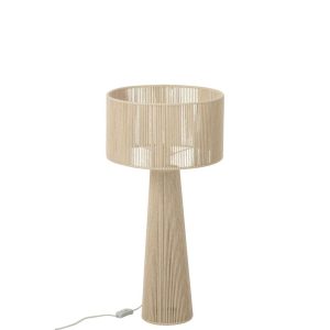 TABLE LAMP ROPE PAPER GREIGE MEDIUM