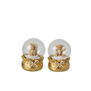 WATER GLOBE BEAR POLYRESIN CAMEL ASSORTMENT OF 2
