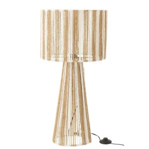TABLE LAMP STRIPES STRINGS METAL/PAPER WHITE/NATURAL