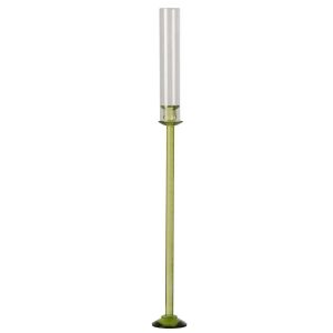 CANDLE HOLDER CRYSTAL GREEN