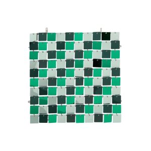 DECORATIVE PANEL SEQUIN SQUARE PET BLUE/GREEN
