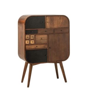 CABINET MULTI DRAWERS MANGO WOOD NATURAL/BLACK