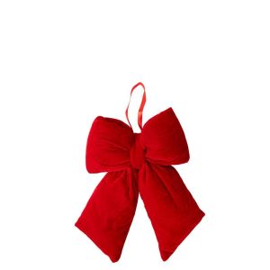 HANGER BOW VELVET CHRISTMAS RED MEDIUM