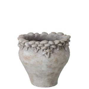 FLOWERPOT CEMENT LIGHT BEIGE LARGE