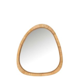 MIRROR PAILLE RATTAN/GLASS NATURAL LARGE