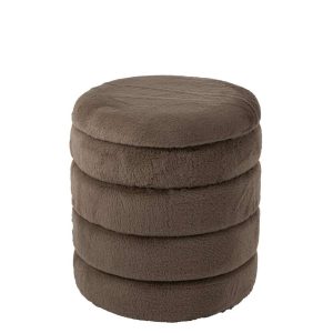POUFFE + LID MDF TAUPE
