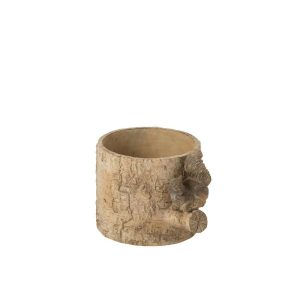 FLOWERPOT SQUIRREL CEMENT BEIGE/BROWN SMALL