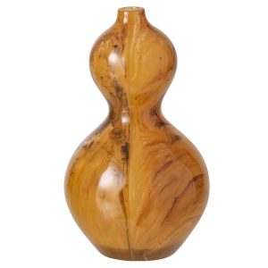 VASE PEAR RESIN CARAMEL