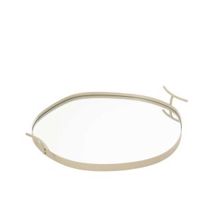 TRAY MIRROR IRON WHITE LARGE