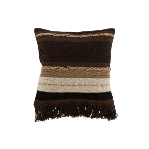 CUSHION ETNIC COTTON BROWN/BLACK/BEIGE