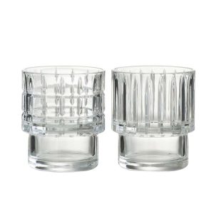 WHISKEY GLASS DUET GLASS TRANSPARENT ASSORTMENT OF TWO