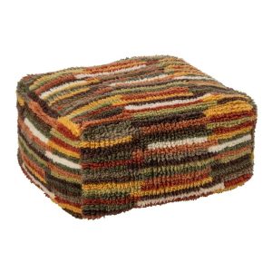 POUFFE GEOMETRIC WOOL MULTI