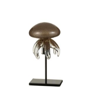 JELLYFISH ON FOOT GLASS BROWN SMALL