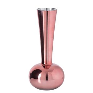 VASE ROUND BASE GLASS PINK