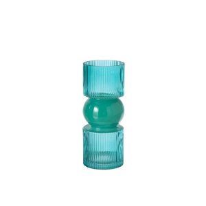 VASE GLASS TURQUOISE SMALL