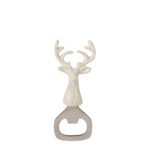 BOTTLE OPENER DEER ALUMINIUM OFF-WHITE