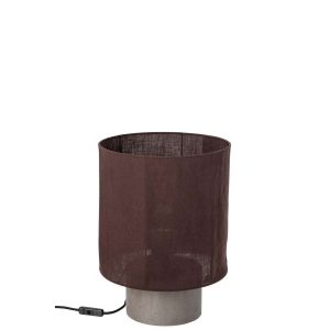 TABLE LAMP CEMENT BROWN MEDIUM