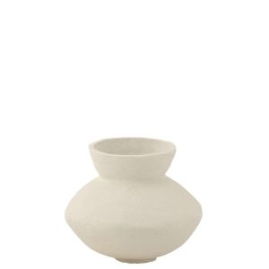 POT COLLAR PAPER MACHE WHITE