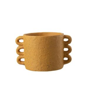 FLOWERPOT ZENIA CERAMIC OCHRE LARGE