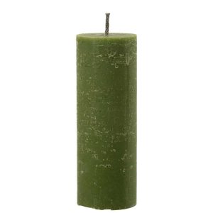 OUTDOOR CANDLE PILLAR PARAFFIN GREEN EXTRA LARGE-50HOURS