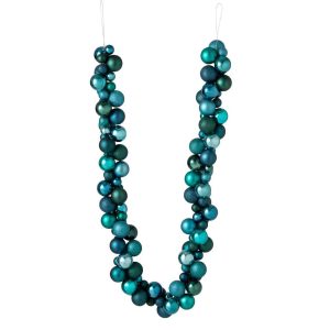 GARLAND CHRISTMAS BAUBLES PS BLUE/DARK GREEN