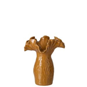 VASE CLAY MUSTARD YELLOW SMALL
