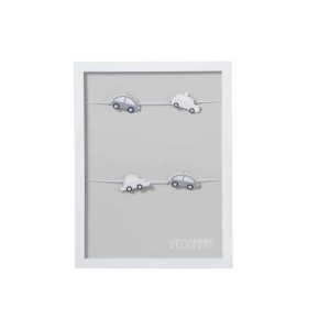 PHOTO FRAME WITH 4 CLIPS 4 AUTO WOOD GREY