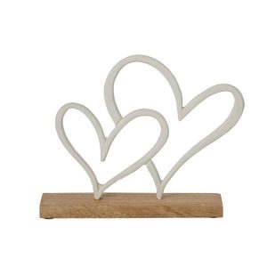 HEART ON BASE DOUBLE ALUMINIUM WHITE/NATURAL