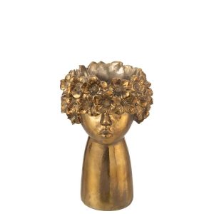 FLOWERPOT NEBU POLY GOLD LARGE