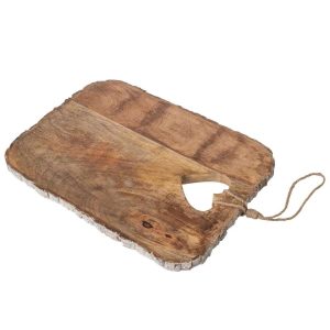 CUTTING BOARD HEART + BARK MANGO WOOD NATURAL LARGE