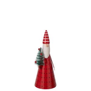 SANTA CLAUS LED IRON WHITE/CHRISTMAS RED SMALL