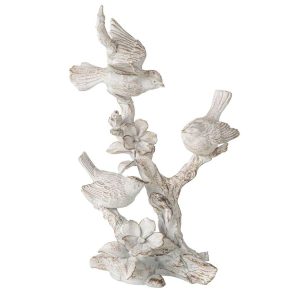 BIRD ON BRANCH CLAY ECRU LARGE