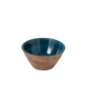 BOWL MANGO WOOD PETROL/NATURAL MEDIUM