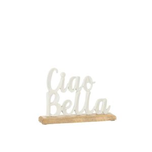 CIAO BELLA ON BASE ALUMINIUM WHITE SMALL