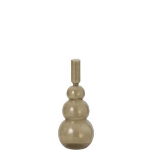 VASE BUBBLES GLASS OLIVE