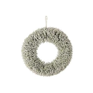 WREATH SNOWY POLYETHYLENE WHITE/DARK GREEN LARGE