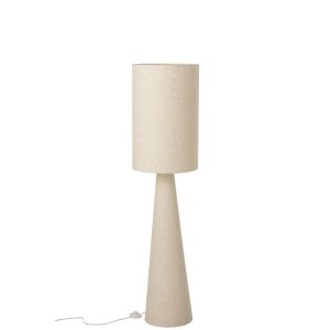 FLOOR LAMP CLOTH BEIGE MEDIUM