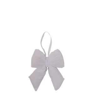 HANGER BOW VELVET WHITE SMALL
