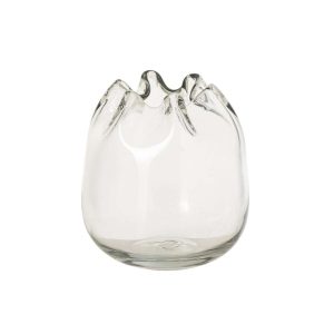 VASE IRREGULAR GLASS TRANSPARENT