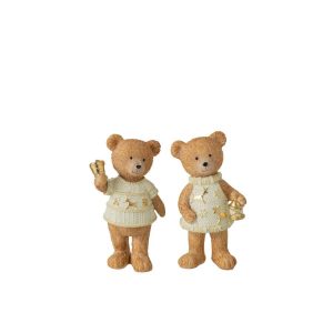 BEAR COUPLE POLYRESIN CAMEL SMALL ASSORTMENT OF 2