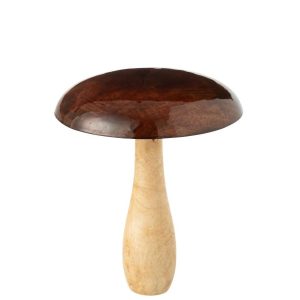 MUSHROOM SHINY MANGO WOOD NATURAL/BROWN LARGE