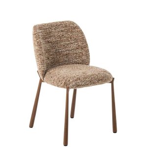 DINING CHAIR METAL BROWN