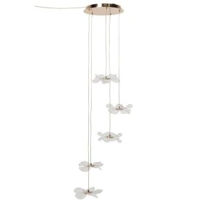 CEILING LAMP FLOWER ACRYLIC GOLD LARGE