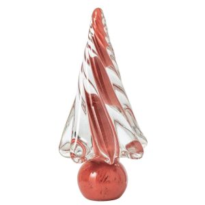 CHRISTMAS TREE GLASS CHRISTMAS RED