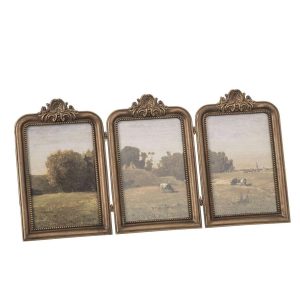 PAINTING TRIPTYCH PEWTER MULTI