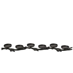 CANDLE HOLDER DEER ALUMINIUM BLACK