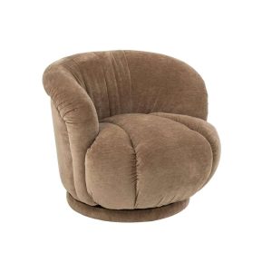 ARMCHAIR SWIVELLING PLYWOOD/FABRIC TAUPE
