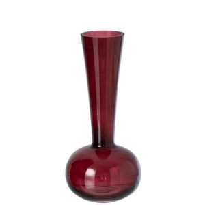 VASE ROUND BASE GLASS BURGUNDY