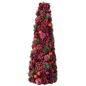 CONE PINECONE DARK PINK/ORANGE LARGE