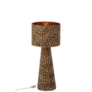 TABLE LAMP LEOPARD CLOTH MULTI MEDIUM